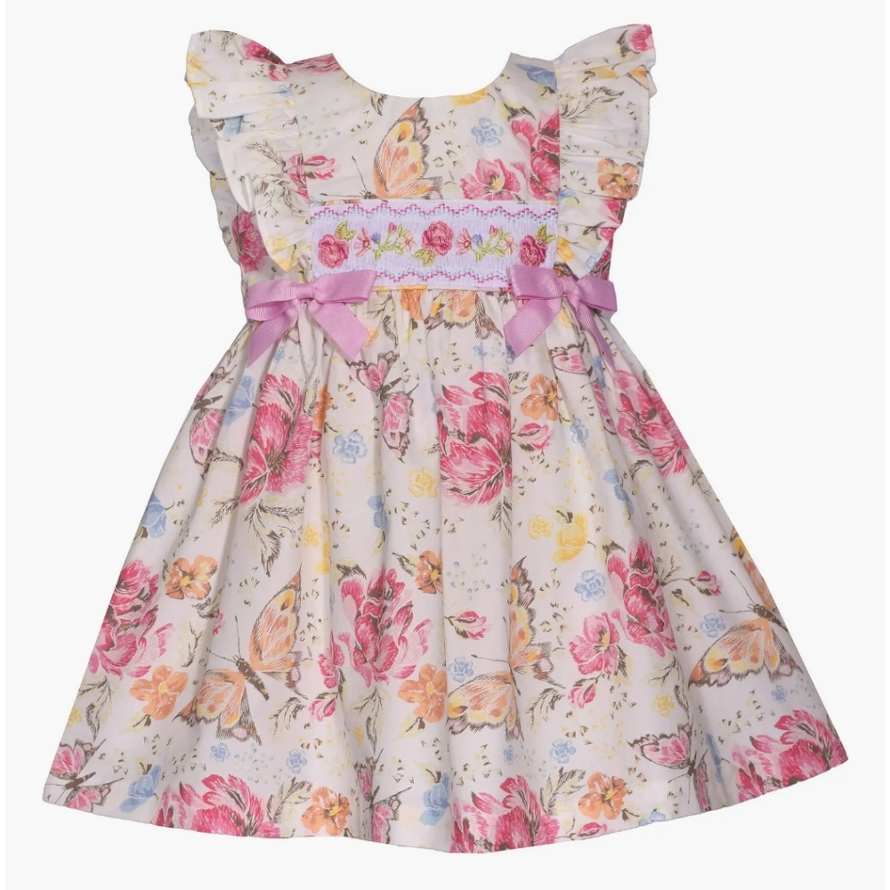 NWOT Iris & Ivy Butterfly Floral Dress 0-3M